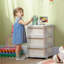 Unité de rangement pour enfant à 3 niveaux avec 3 tiroirs de rangement crème