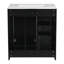 Ensemble de meuble-lavabo 60 po avec lavabo en céramique, armoire de rangement en bois massif, ensemble de meuble-lavabo autoportant avec 3 tiroirs et portes à fermeture douce-52860772
