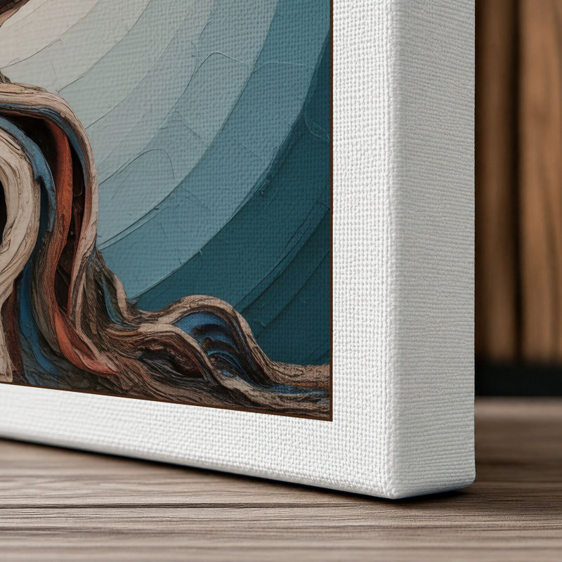 Twisted Autumn Tree Boho - Wrapped Canvas, 18x12 - 45.7 x 30.5 cm, White Border