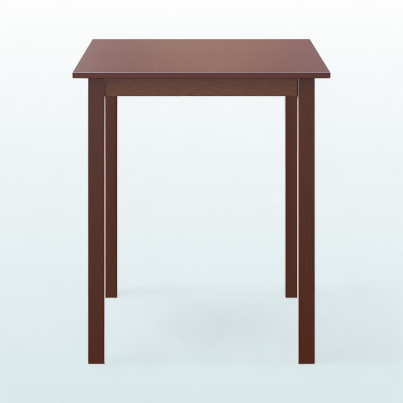 Catarina Walnut Finish Solid Wood Square High Table, 38.82'' H X 33.72'' W X 33.72'' D
