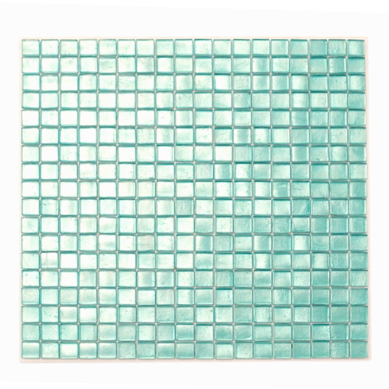 Skosh 0.6" x 0.6" Glass Grid Mosaic Wall & Floor Tile, Pine Green