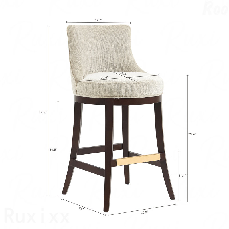 Tabouret de bar - Idéal pour se détendre dans les chambres à coucher, Beige