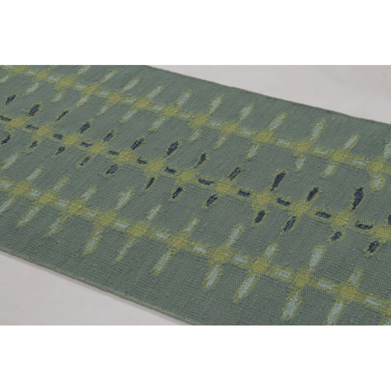 Wool Geometric Area Rug, Rectangle 5' x 7'
