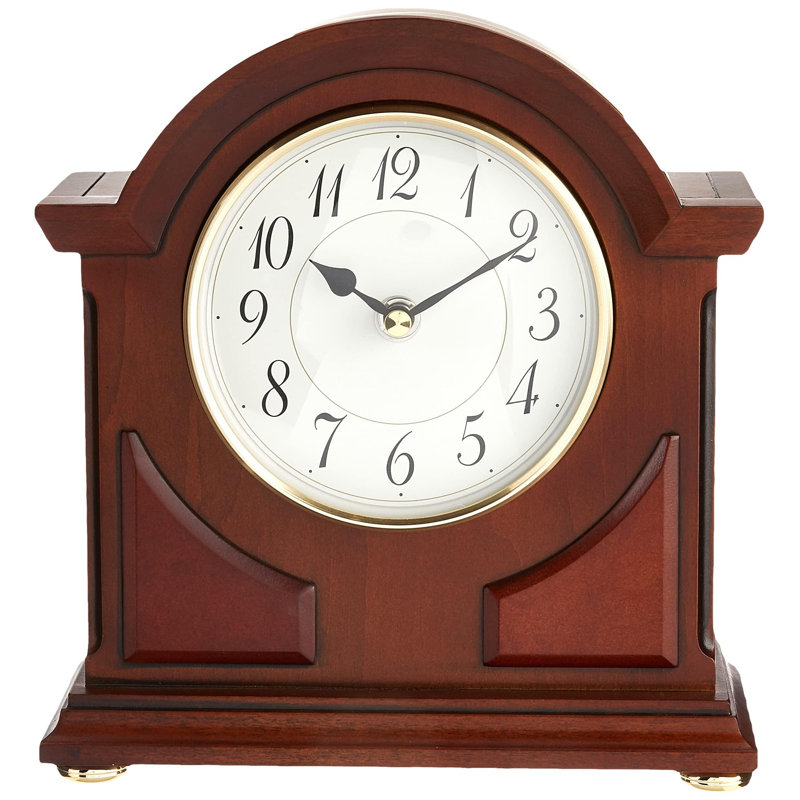 Horloge de manteau de cheminée, brun