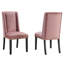 Ensemble de 2 chaises de salle à manger en velours Modway Baron Performance-143622762