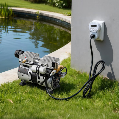 Aérateurs de bassin, système d'aération de 5,2 pi³ / min pour un lac jusqu'à 3 acres, compresseur d'air de 3/4 HP, 1 diffuseur et tubes lestés de 100 pi, pompe d'aération pour les étangs extérieurs et les Lacs, circulation d'oxygène en eau profonde