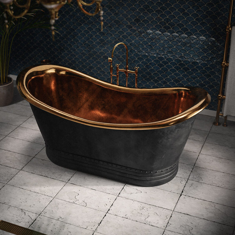  Freestanding Bathtub – Bold and Modern Artisan Tub for Contemporary Spaces, Matte Black