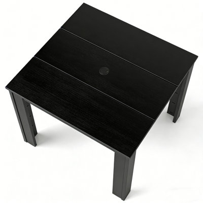 Table de salle à manger d'extérieur en HDPE avec trou pour parasol