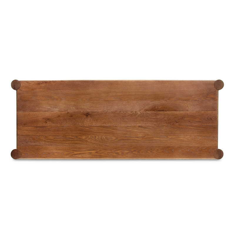 Ezri Solid Wood Writing Desk, Brown