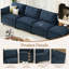 Causeuse moderne en chenille avec mousse durable à haute densité et deux coussins décoratifs-1050624655