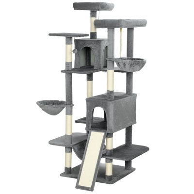 69-inch Tall Cat Tower With Multi-level Perches