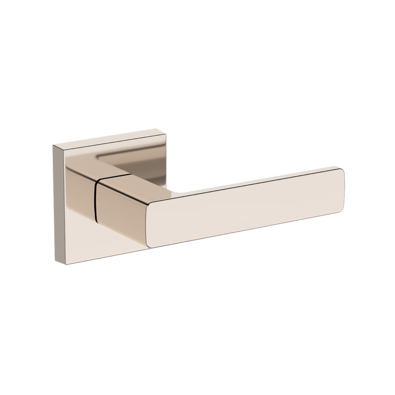 Sharpe Full Dummy Lever with Contemporary Square Rose in Venetian Bronze, Polished Nickel