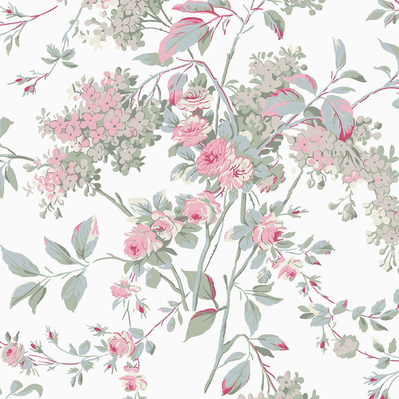 Rachel Ashwell Chelsea White Wallpaper, White