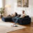 105'' Modular Sectional Sofa Couch, Boneless Design, Compressed For Easy Delivery, Detachable And Washable Cover, Modern Woven-Textured Upholstery, Convertible L-Shaped Design For Living Room-2097389142-2097389161