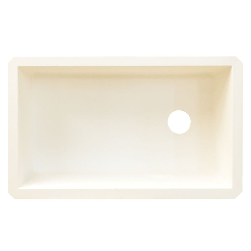 Radius 31.75'' L Single Bowl Kitchen Sink, White