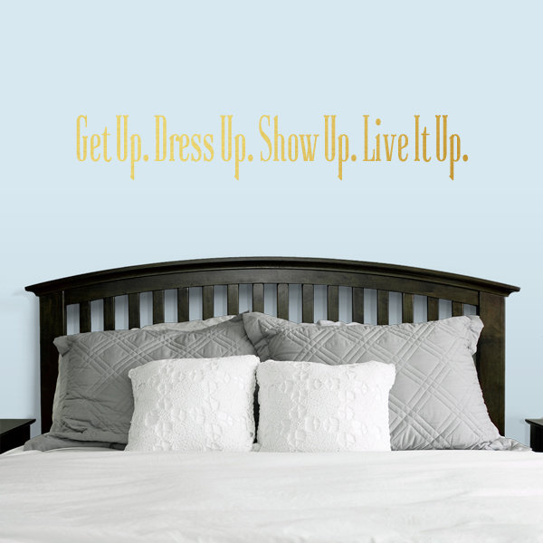 Text & Numbers Non-Wall Damaging Wall Decal, Gold