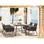 Wanamie 4 - Person Patio Dining Set Rectangular Table with Cushions Included