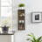 Recife Vertical Three-Tier Modern Shadow Box Cube Display Wall Shelf - White/Black-2012682763
