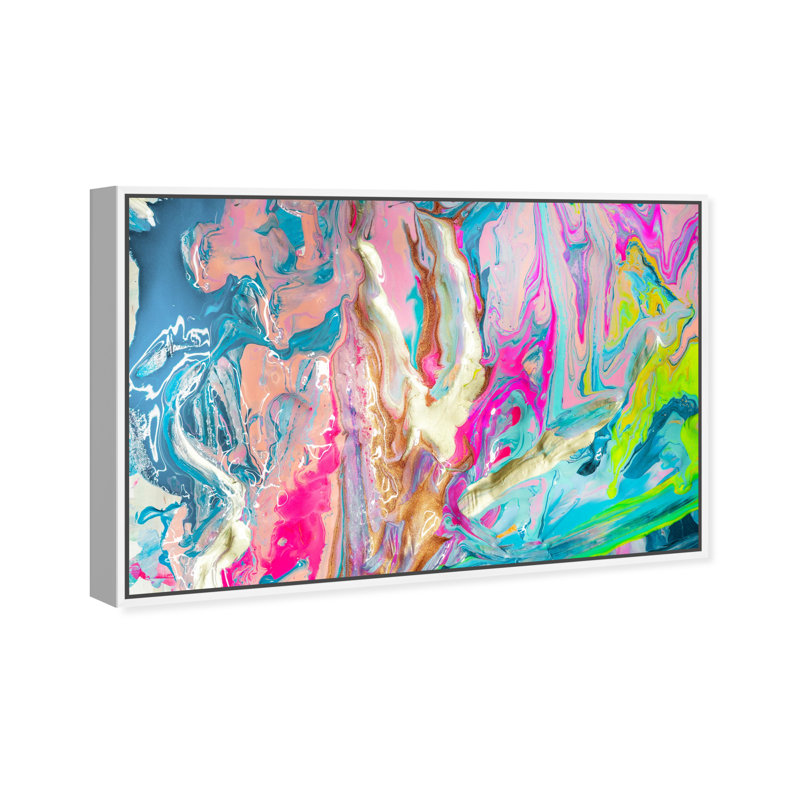 «Abstract Just Like Heaven», reproduction d'art graphique sur toile, H 20 po x l 30 po, Blanc, Toile encadrée