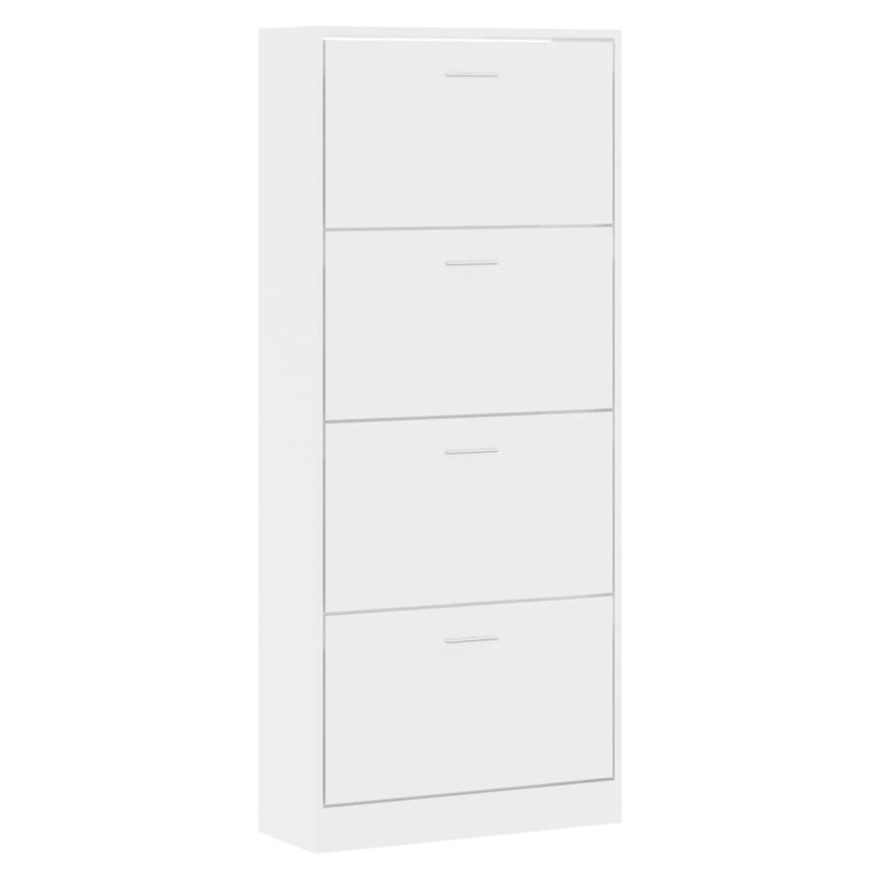 12 Pair Flip Down Shoe Storage, High Gloss White