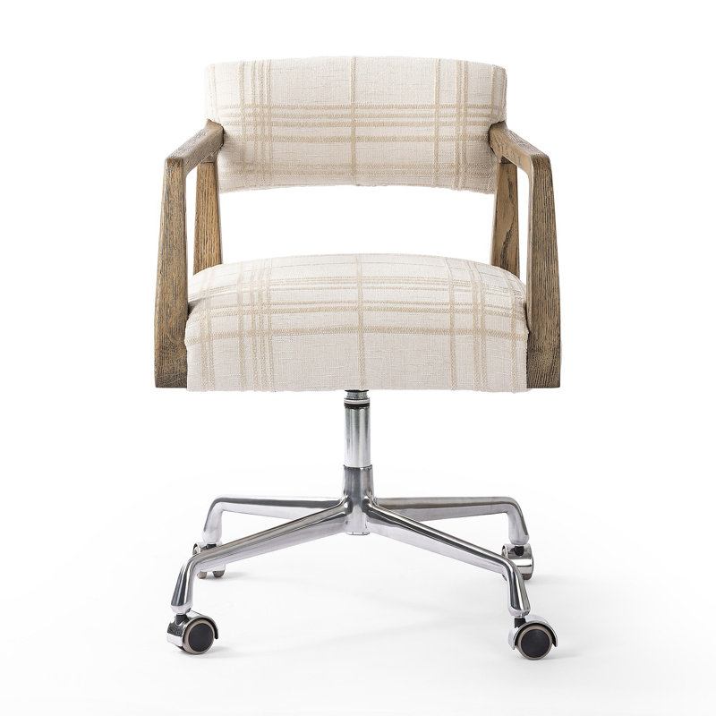 Perci Swivel Task Chair, 100% Polyester, Sheffield Ivory