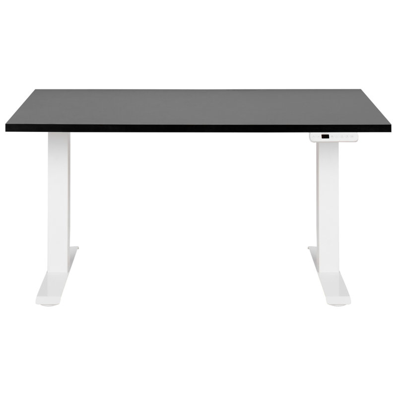 Ashrith Adjustable Metal Base Standing Desk, Black