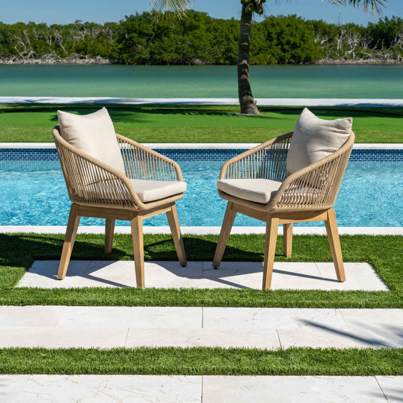 Ensemble de 2 fauteuils de salle à manger Panama Jack Panama, Argent coulé
