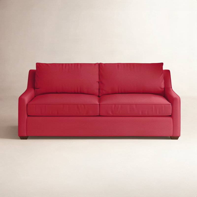 Gemi 72'' Upholstered Sleeper Sofa, Bayou Flame Canvas