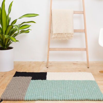 Juba Geometric Wool Hand Woven 70cm X 100cm Area Rug