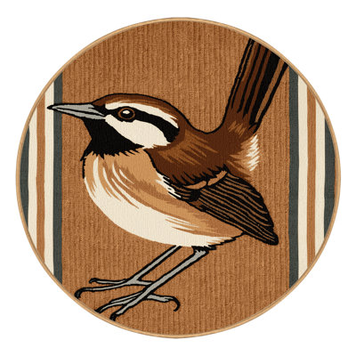 Washable Carolina Wren Birds Area Rug