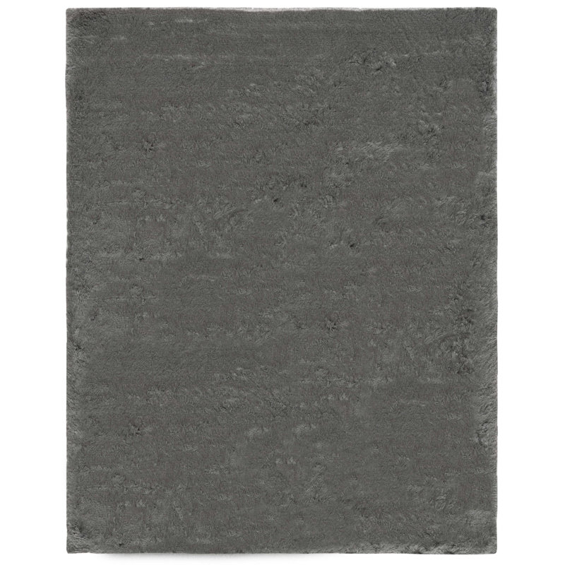 Tapis titane touffeté à la main Cimah , Rectangle 8 pi x 10 pi