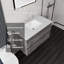 Meuble-lavabo flottant avec lavabo et tiroir à fermeture en douceur-47307786
