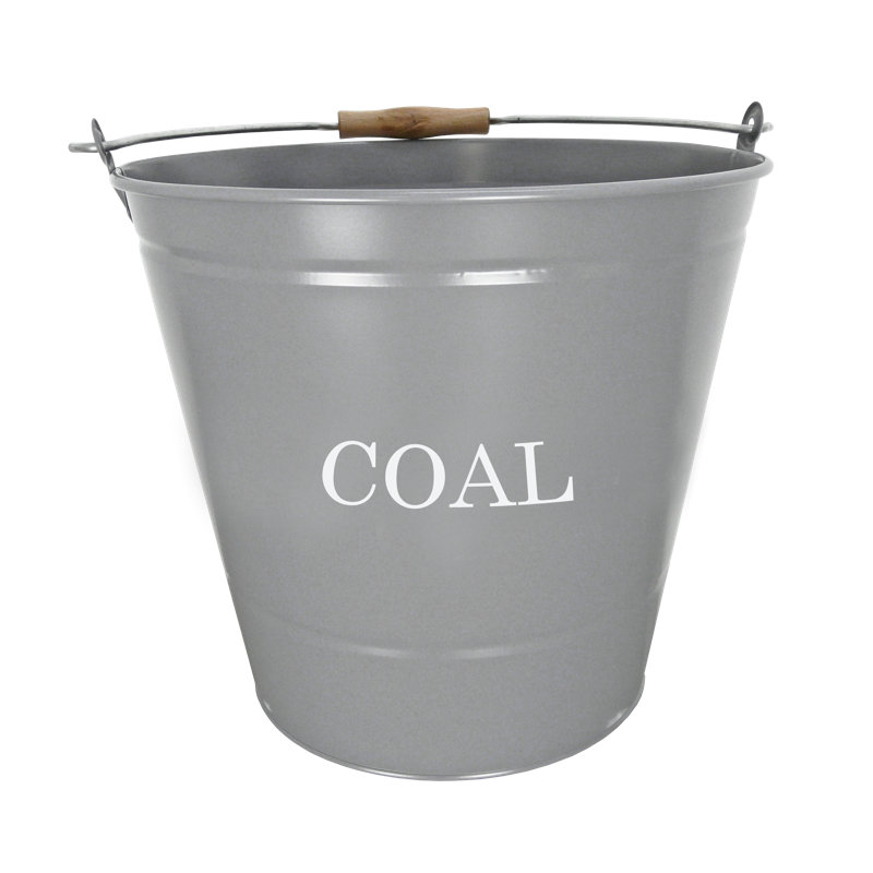 Steel Coal Bucket, Grey