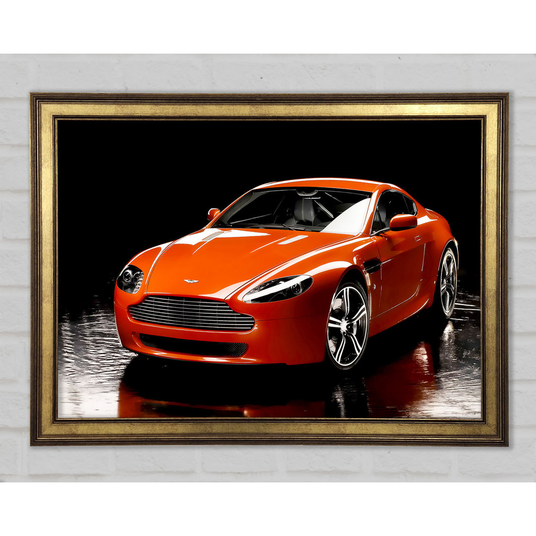 Aston Martin Orange - Einzelner Bilderrahmen Kunstdrucke