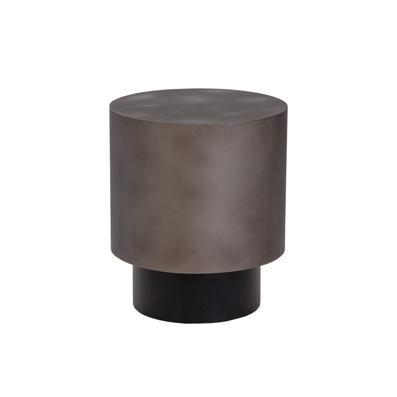 Sanay End Table - Grey, Gunmetal/Black