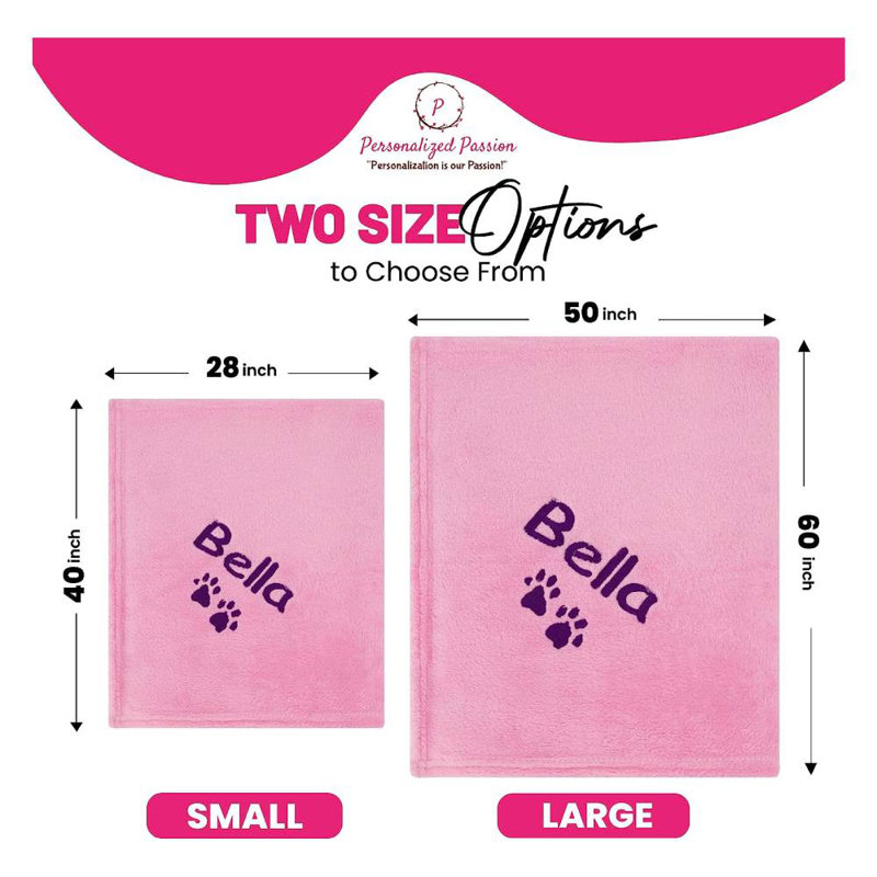 Couverture polaire, 60 po x 50 po, Rose, Oui