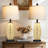 27" Rattan Table Lamps with Night Light & USB/Type-C Ports, LED Bulbs Included-1530751711