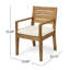 Ensemble repas extensible pour l'extérieur en bois d'acacia 6 places