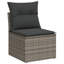 Ensemble de canapé de jardin Vidaxl gris