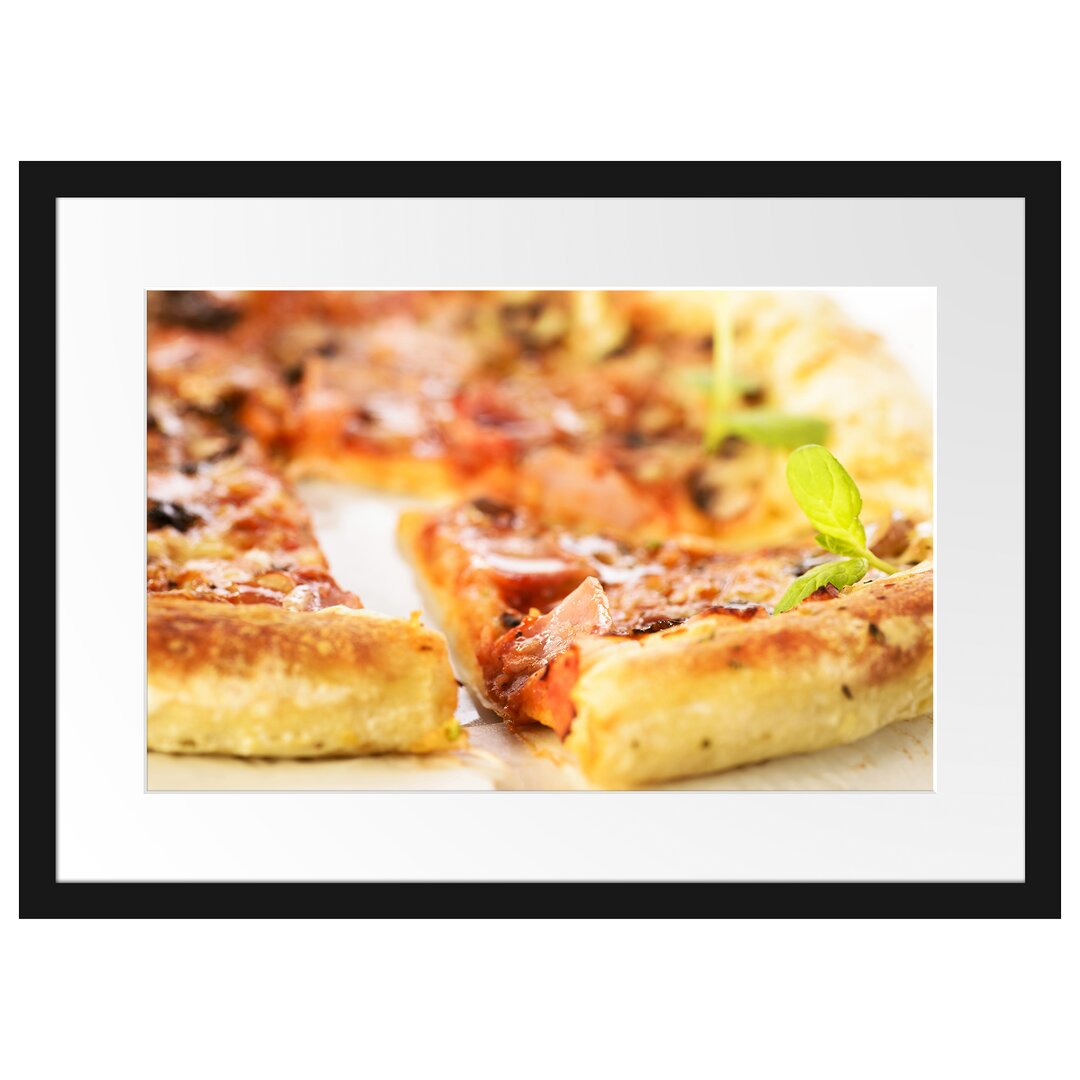 Gerahmtes Poster Frischgebackene Pizza