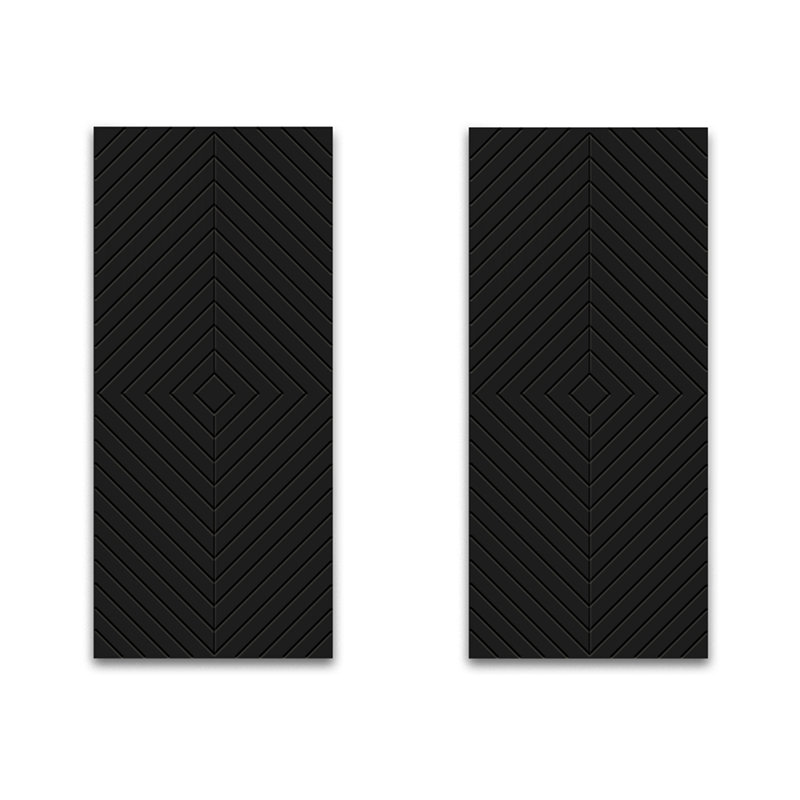 Portes de placard coulissantes à panneaux en bois manufacturé, Noir anthracite, 48 po x 84 po