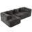 101.2" Modular For Living Room, Grey. High Foam Construction. Elegant Curved . 3 Square Pillows & 2 Bolster Included. Back. American Design Style. 250Lbs Seat Capacity. 17.3" Height. Chenille-1277566342