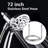 8-Setting Handheld Shower Head, 5 Inch Face, Magnetic Docking System, 72 Inch Stainless Steel Hose-123283469