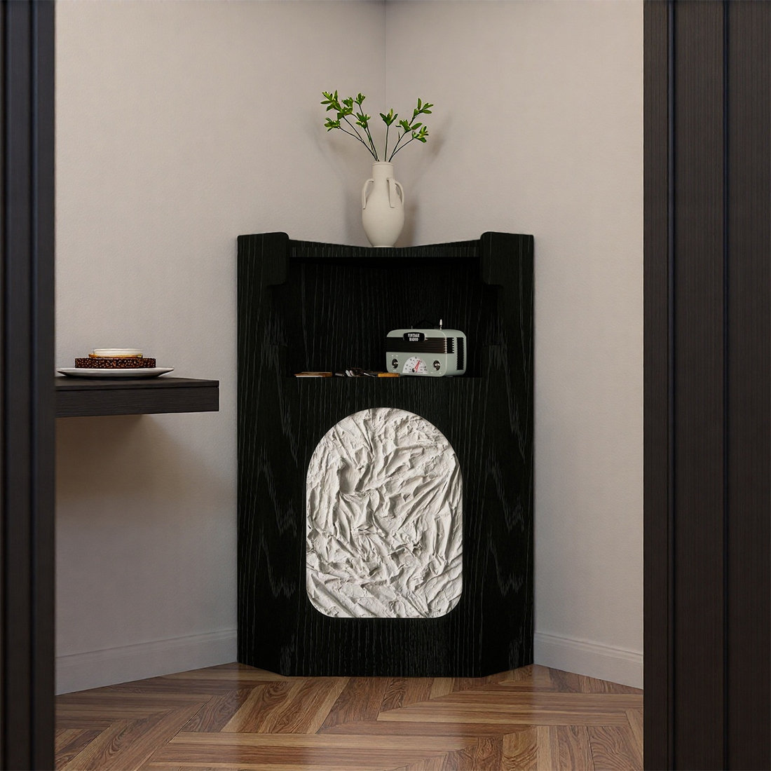 Beautiful view of Rustic Wood Decorative Cabinets