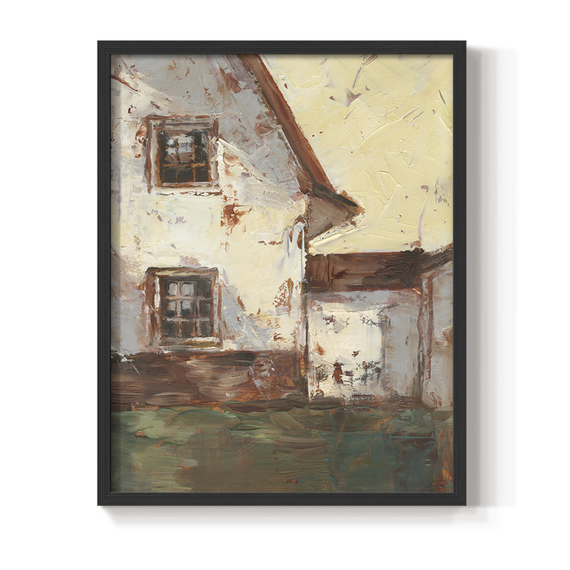 Sunlit Barn I, reproduction encadrée - bois massif, Noir, H 28 po x l 22 po