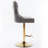 25 - 33 Inch Adjustable Height , Velvet Upholstery, Modern With , Comfortable For Home Pub Kitchen Island, Gray   Of 2 Thick Bar Stools, Inch, Upholstered Kitchen,  2 Units Each-43828730-43828720