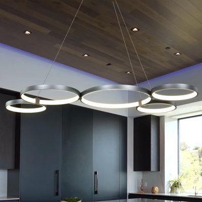 Luminaire suspendu géométrique 5 lumières Capella