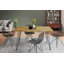 Purtell Oak Unfinished Solid Wood Top Metal Base Dining Table-55350987-55350986