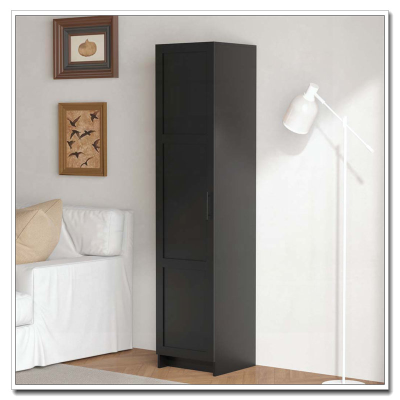 Armoire de rangement haute et étroite, Blanc
