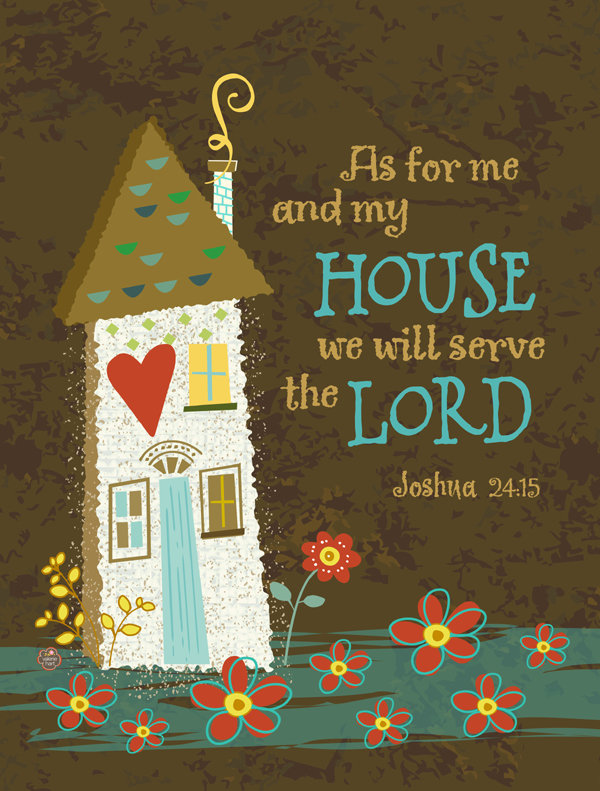 Drapeau de jardin «As For Me And My House», H 28 po x l 40 po